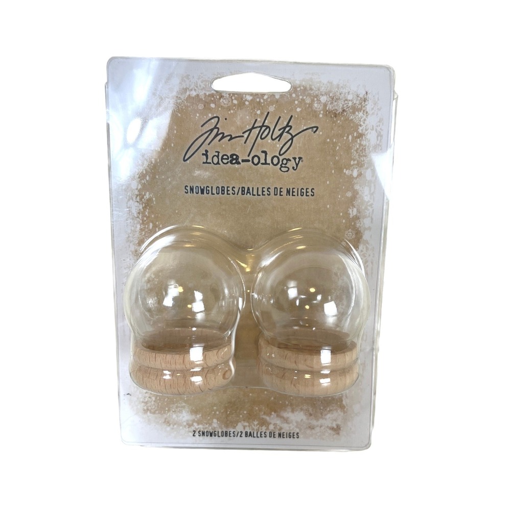 Tim Holtz Idea-ology Snowglobes 2 Piece TH94015 New Assemblage Crafting